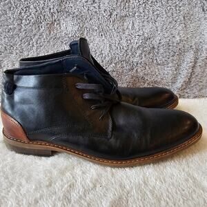 Restoration Men's Wayne Leather Lace‎ Up Chukka Ankle Boot Shoes Size 13 Black